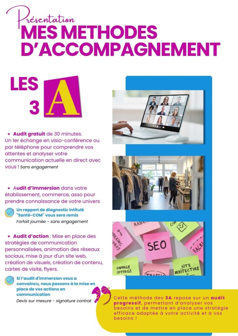 une plaquette commerciale parlant d'accompagnement pour la communication
