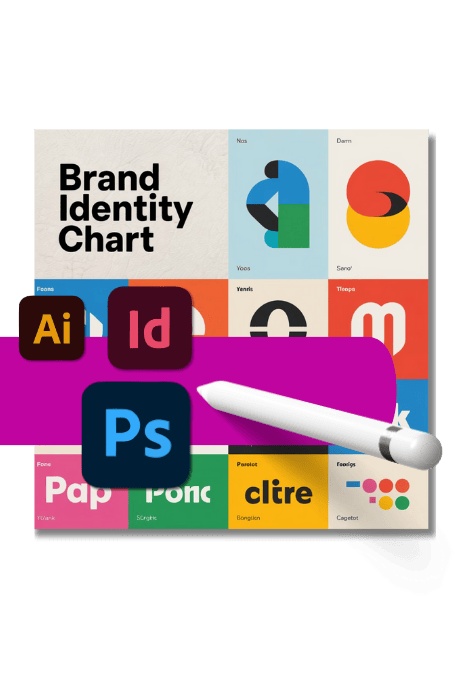 infographie d'outil de création et de logiciles