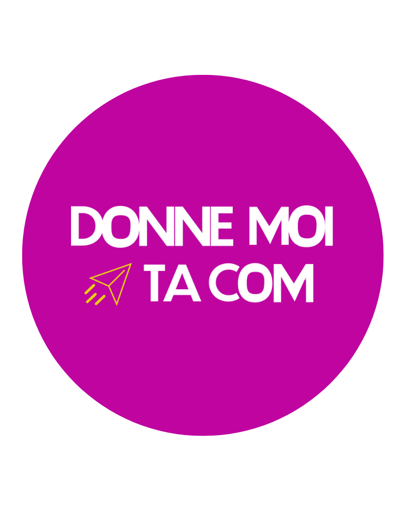 logo rond fushia donne moi ta com soecialiste dans les stratégie de communication