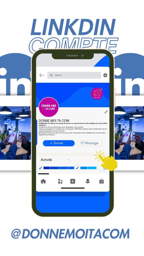 image du compte linkedin de l'entreprise donne moi ta com
