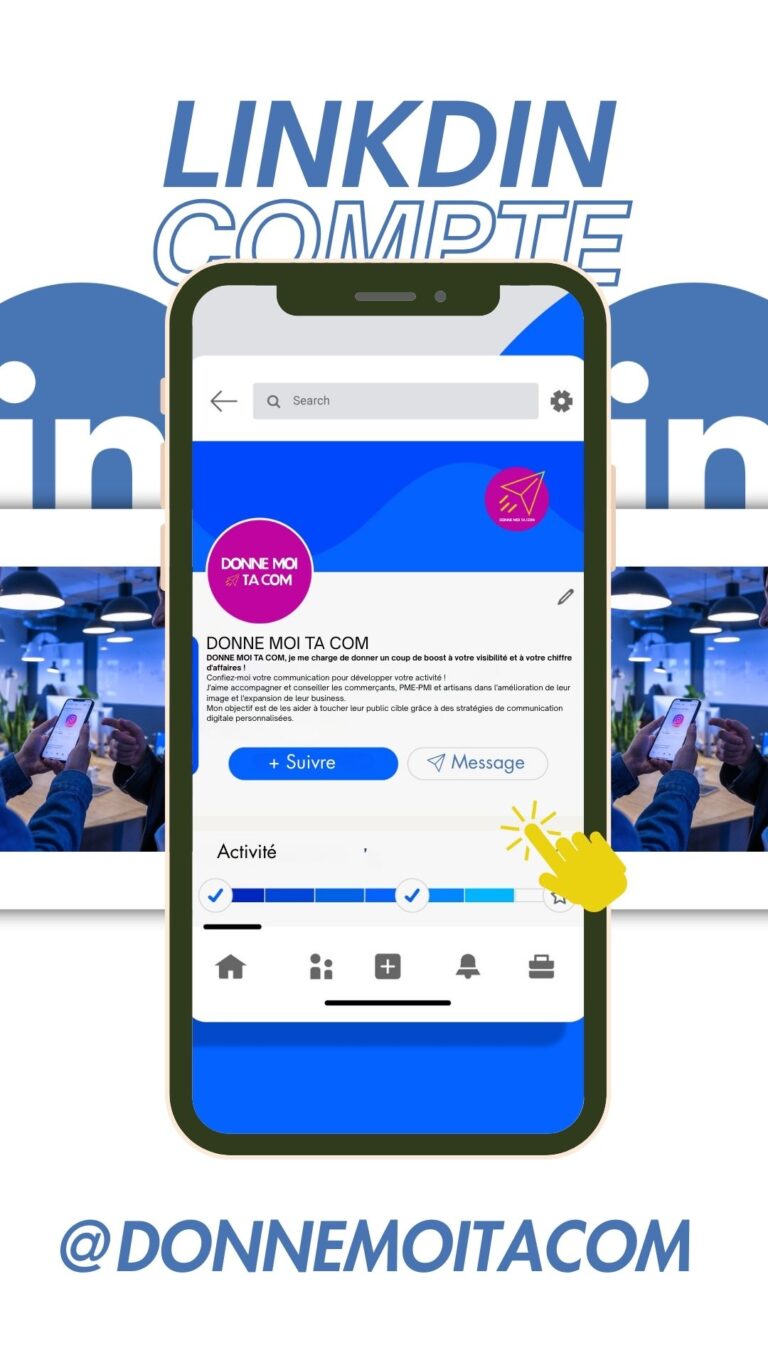 image du compte linkedin de l'entreprise donne moi ta com